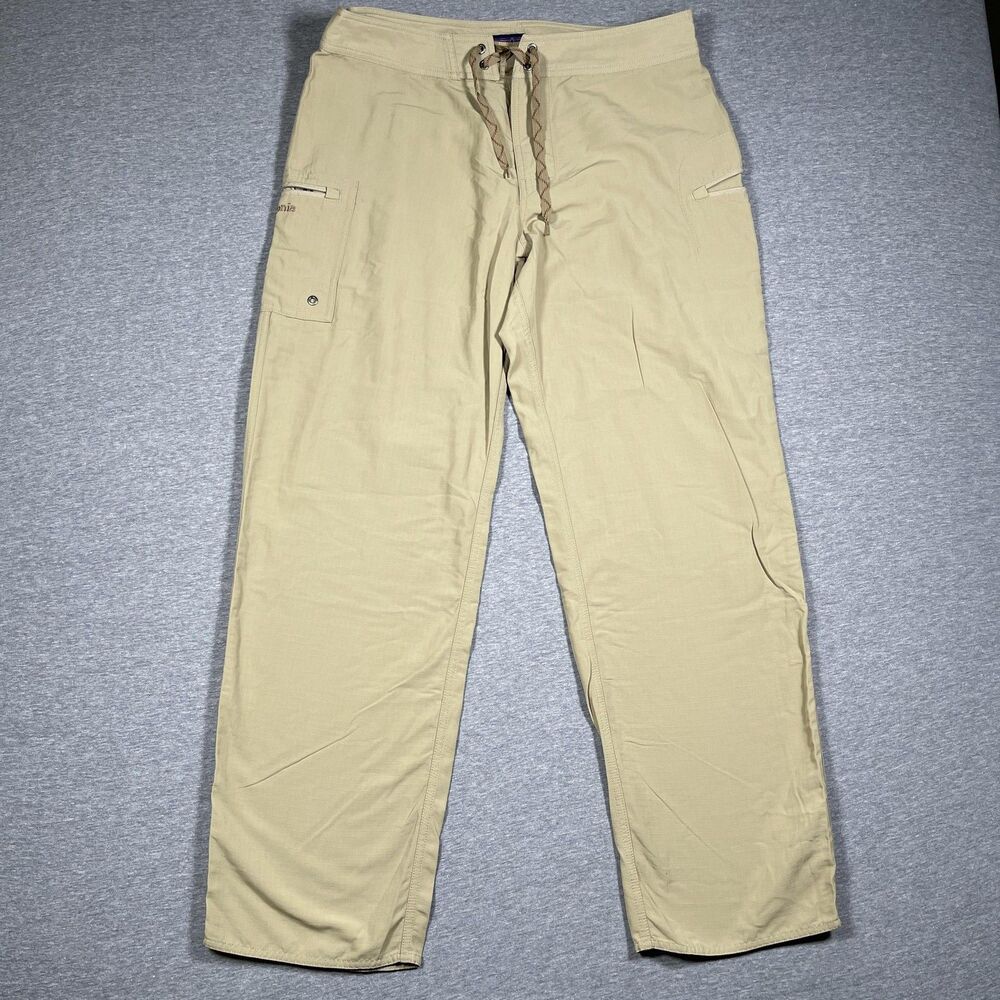 Patagonia Cargo Pants Mens 34 Beige Nylon Relaxed Fit Lightweight Travel